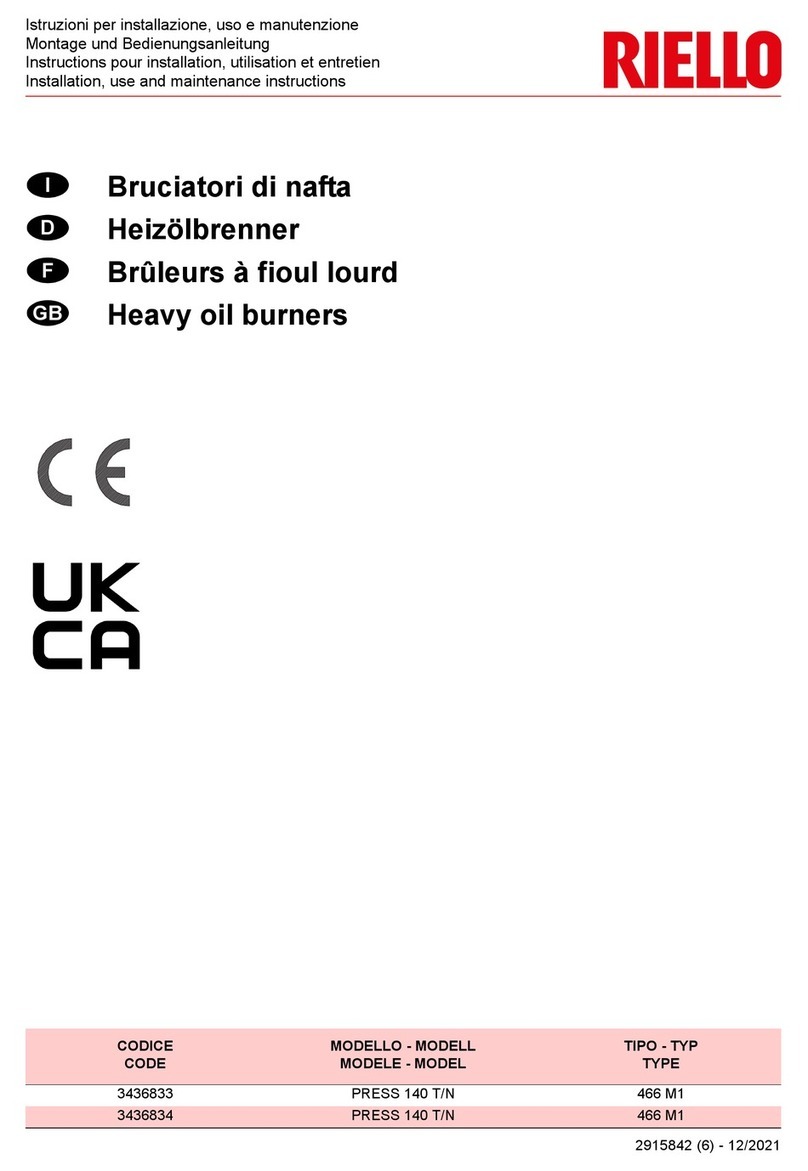Riello 466 M1 Installation, use and maintenance instructions Riello 466 M1 Installation, use and maintenance instructions