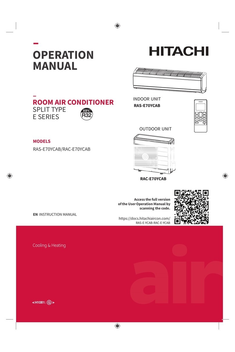 Hitachi RAS-E70YCAB User manual