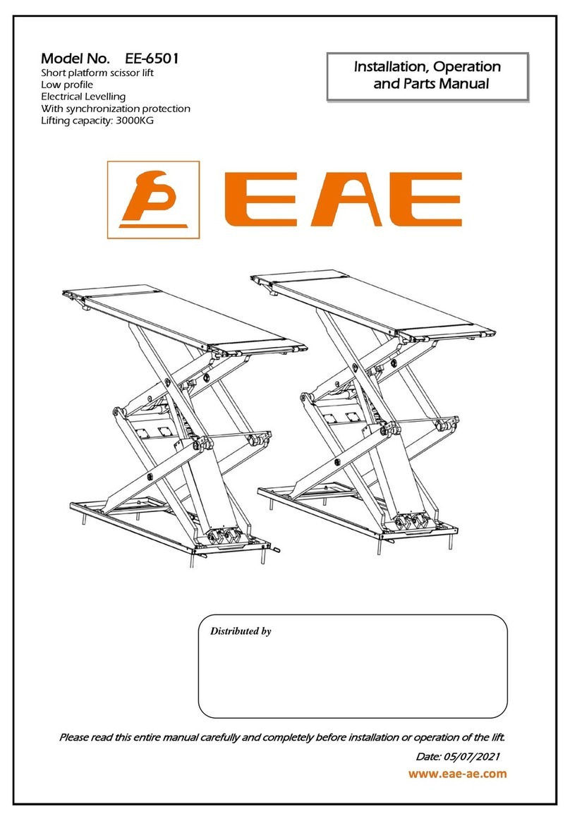 EAE EE-6501 Installation, operation, and parts manual