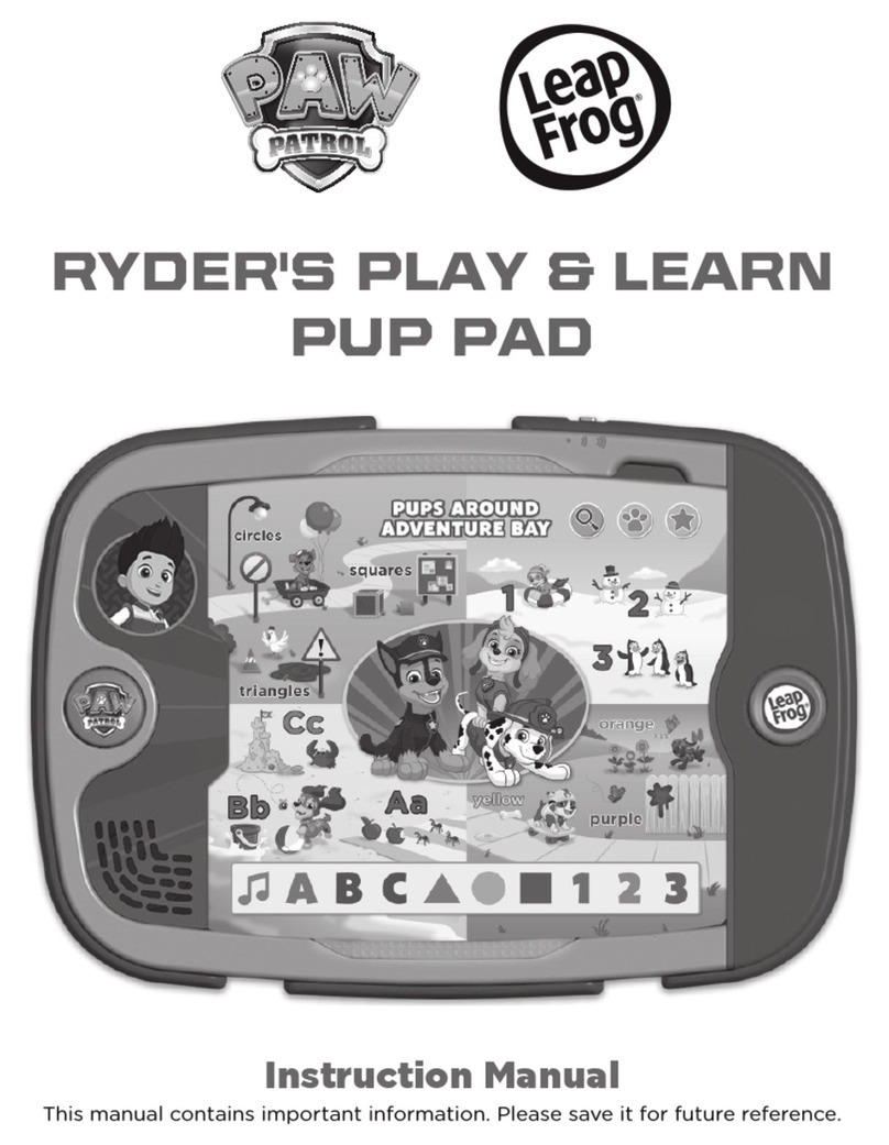LeapFrog PAW PATROL RYDER'S PLAY & LEARN PUP PAD User manual LeapFrog PAW PATROL RYDER'S PLAY & LEARN PUP PAD User manual
