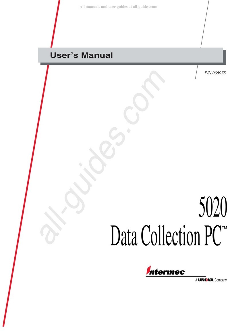 Unova Intermec Data Collection PC 5020 user manual