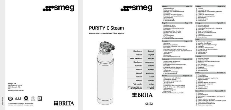 Smeg BRITA PURITY C Steam quick start guide