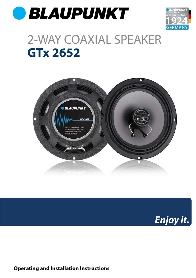 Blaupunkt SPEAKER GTx 2652 Operating and installation instructions
