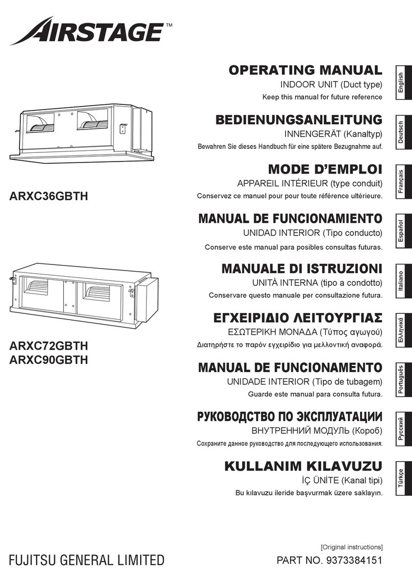 Fujitsu ARXC36GBTH User manual