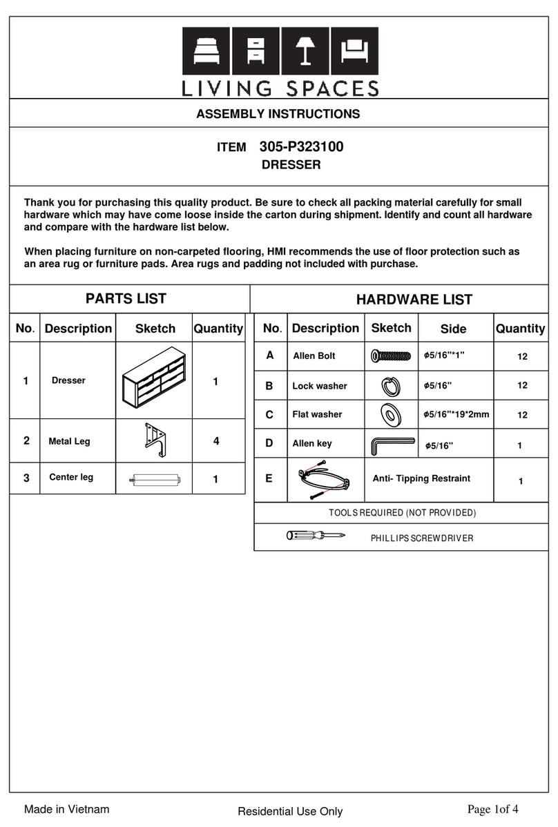 Living Spaces Palladium 305-P323100 User manual