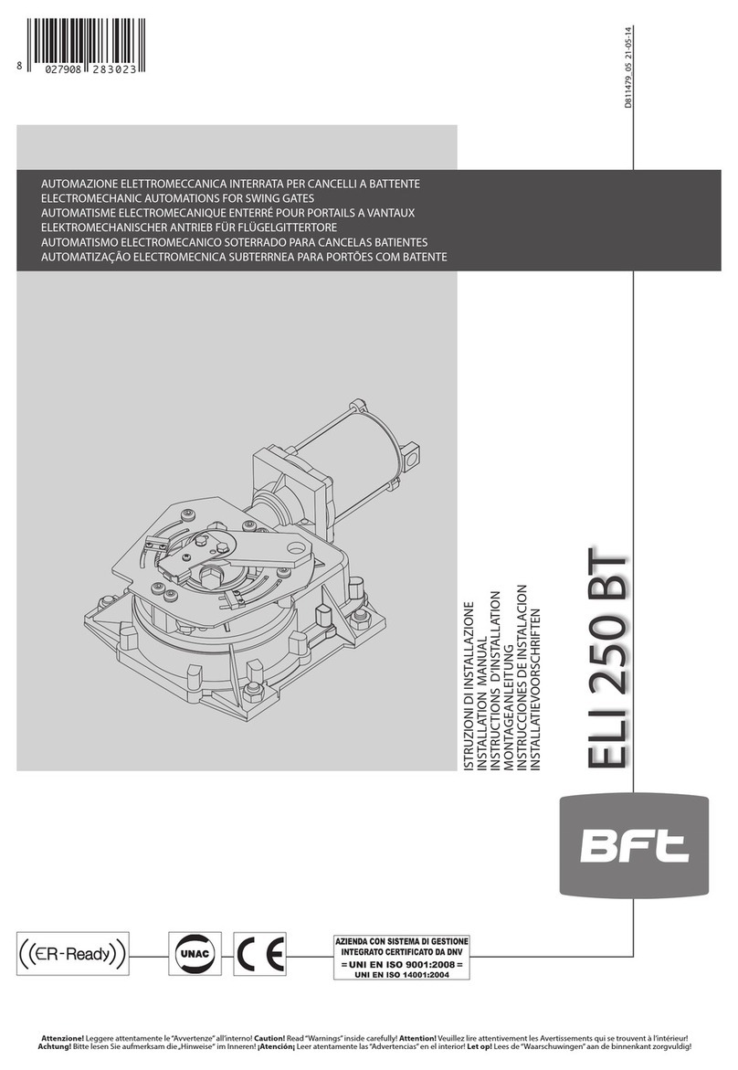 BFT ELI 250 BT installation manual