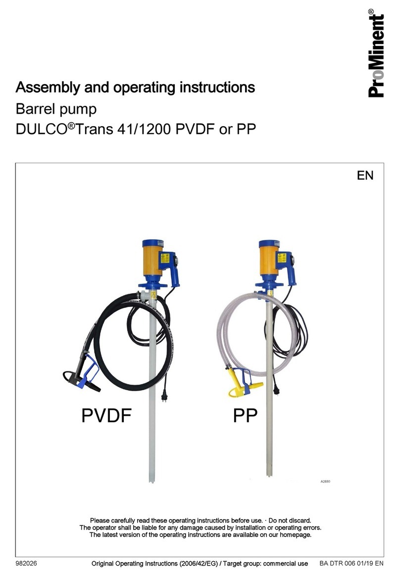 ProMinent DULCO Trans 41/1200 PVDF User manual