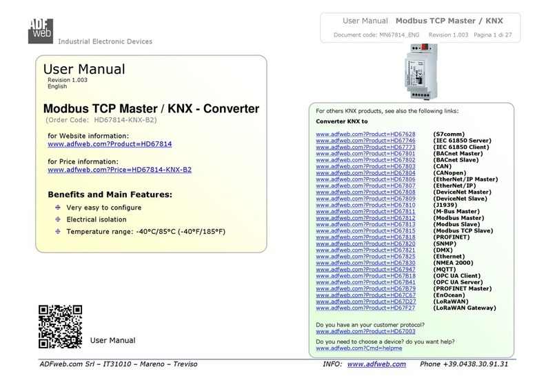 ADF Web HD67814-KNX-B2 User manual