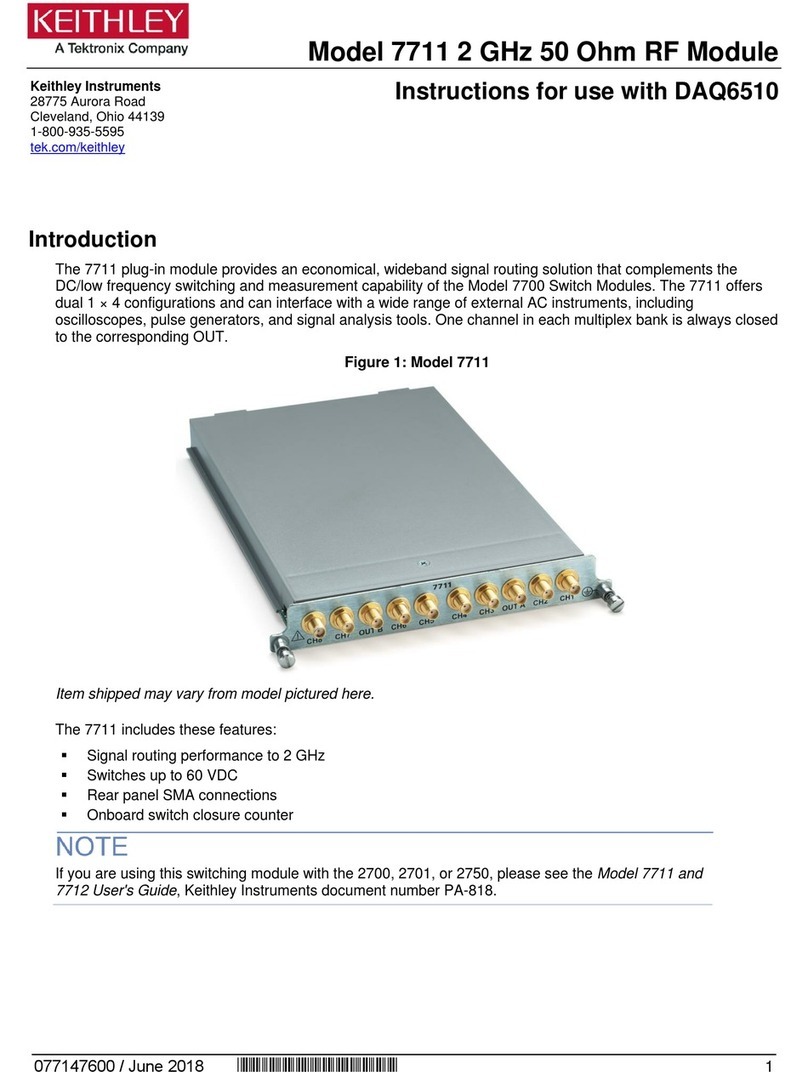 Tektronix Keithley 7711 User manual Tektronix Keithley 7711 User manual