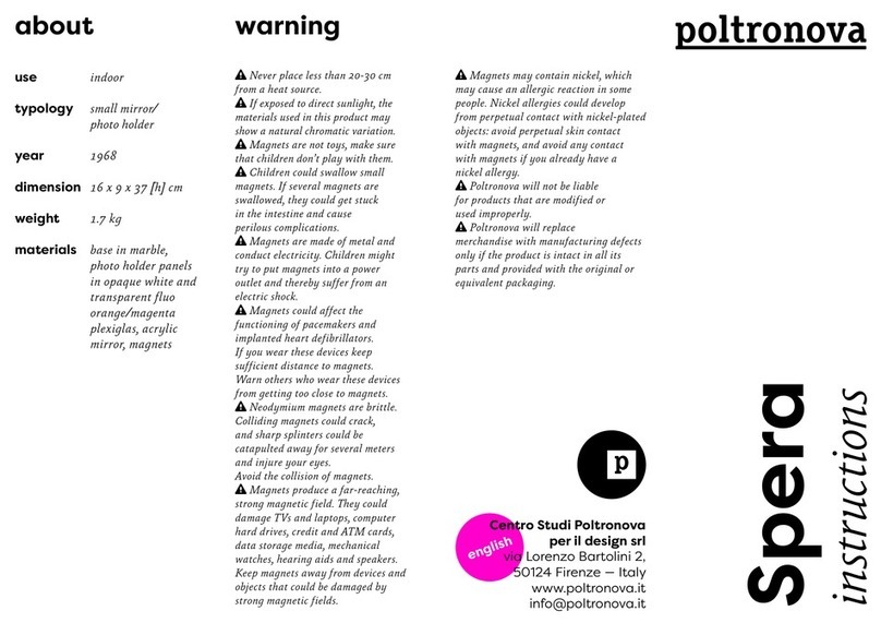 Poltronova Spera User manual