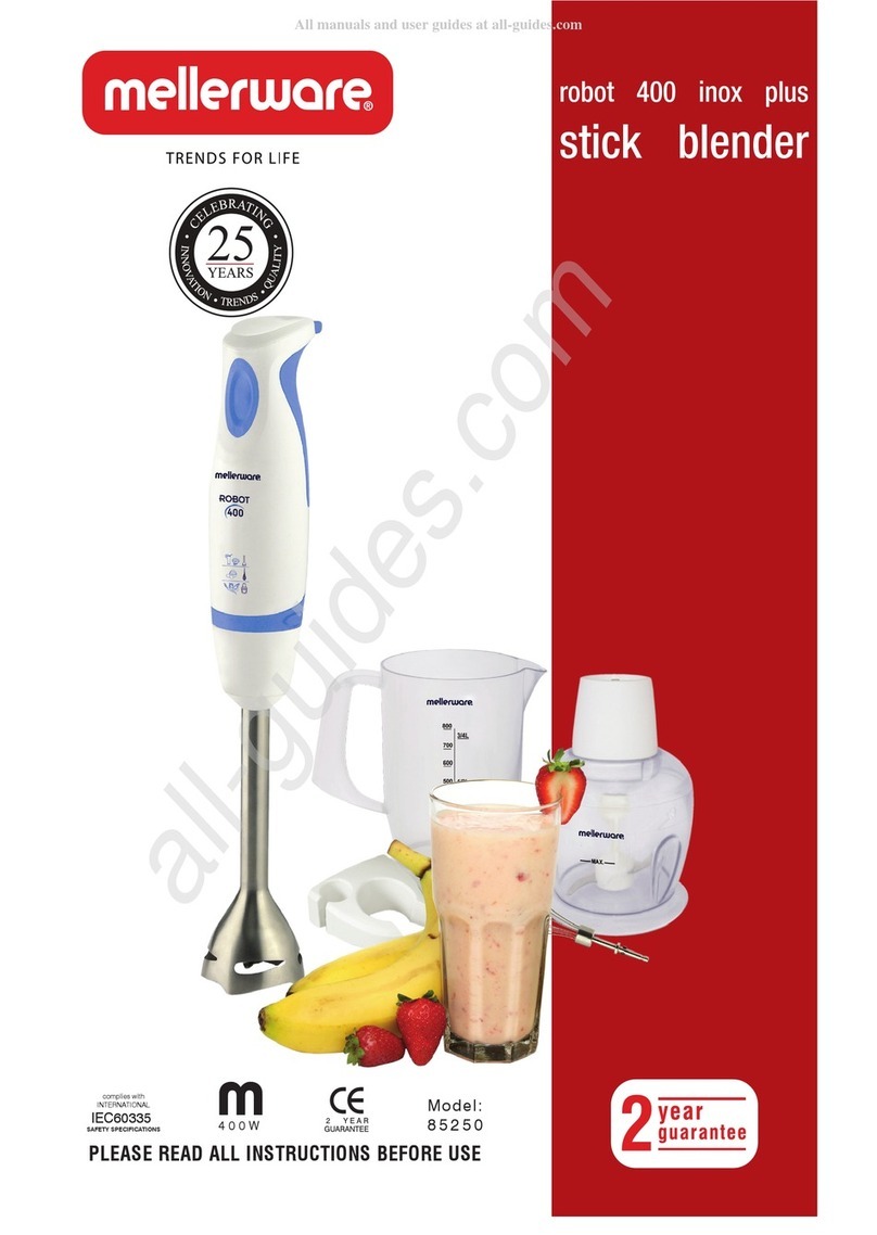 Mellerware ROBOT 400 INOX PLUS User manual