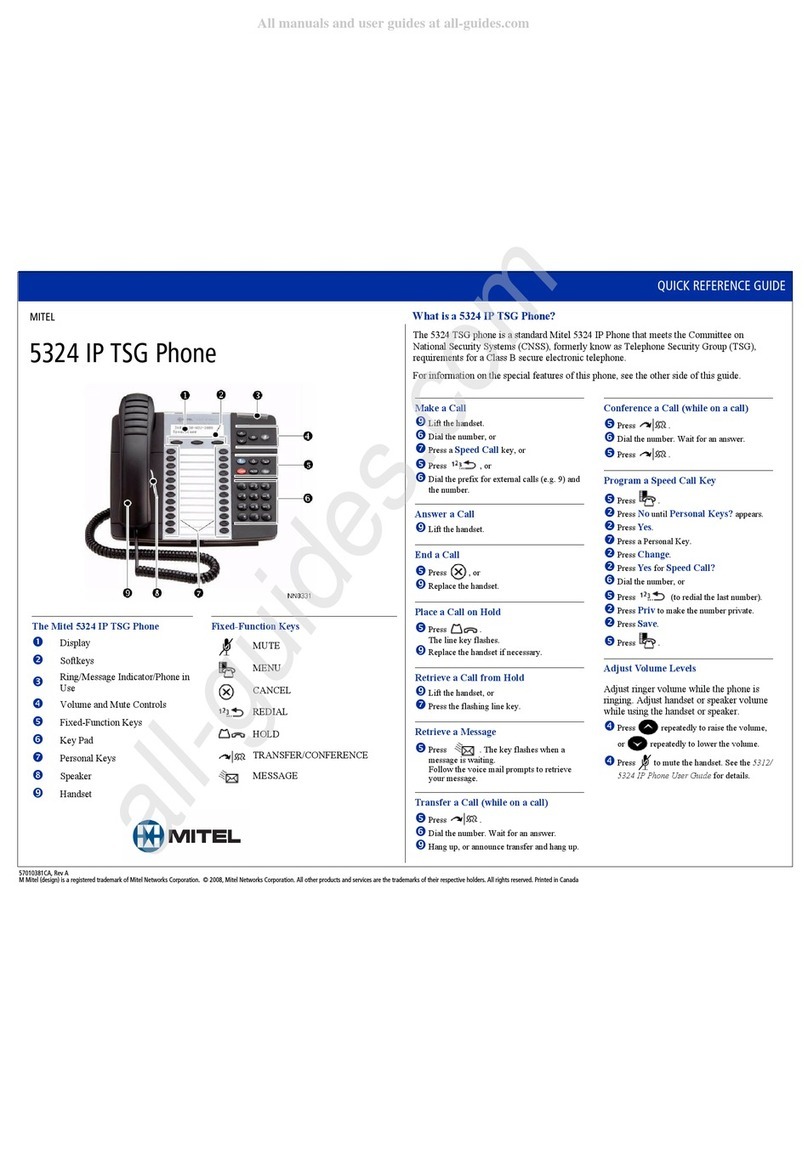 Mitel 5324 User manual