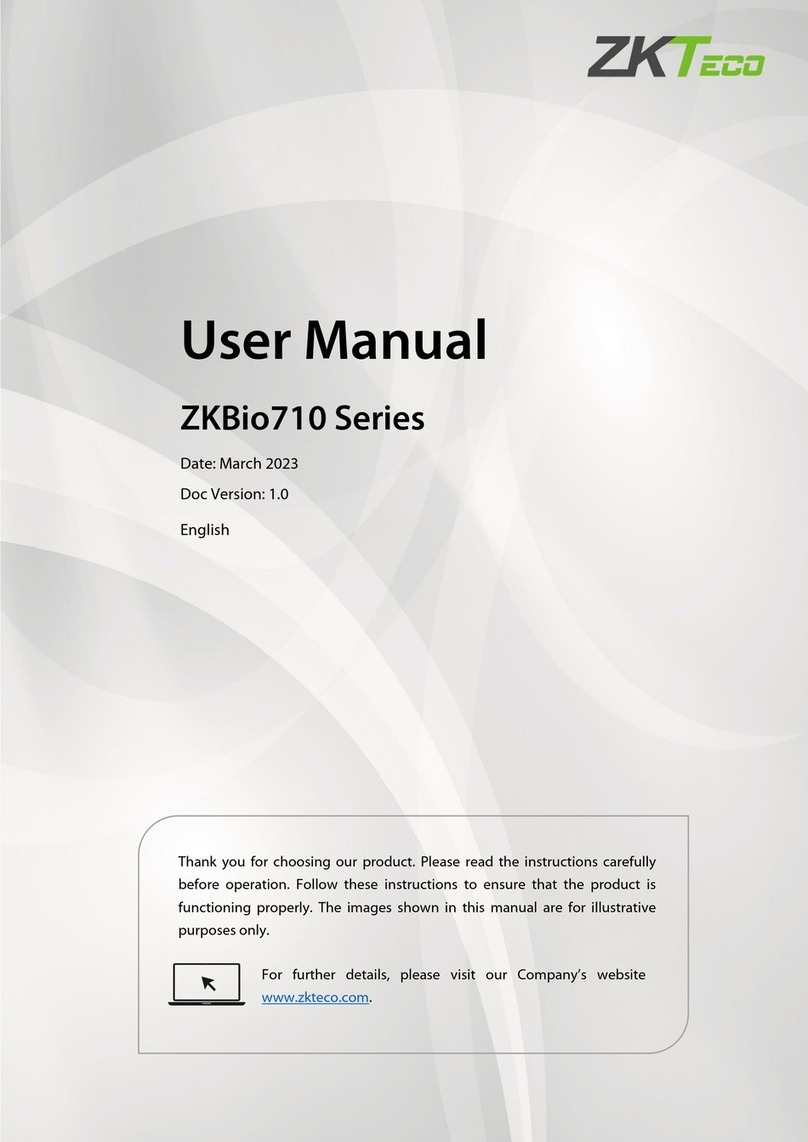 ZKTeco ZKBio710 Series user manual
