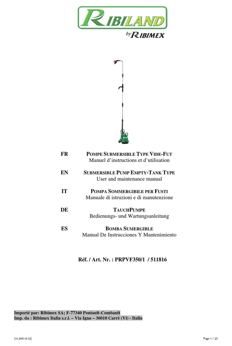 Ribimex Ribiland PRPVF350/1 Operating instructions
