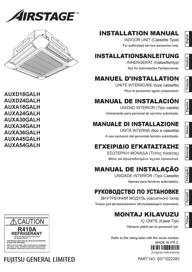 Fujitsu AirStage AUXD18GALH User manual