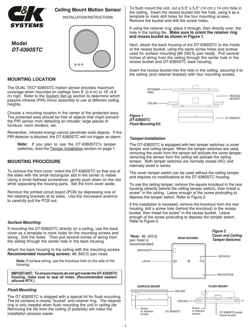 C & K Systems DT-6360STC installation instructions