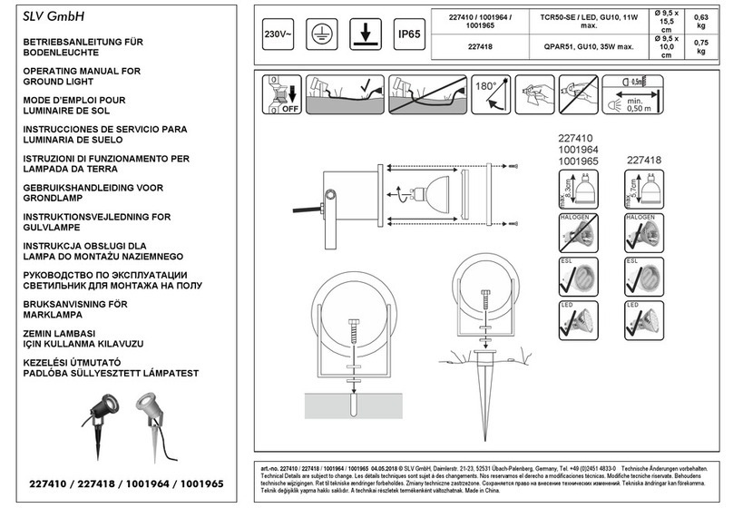 SLV PHELIA QPAR51 operating manual