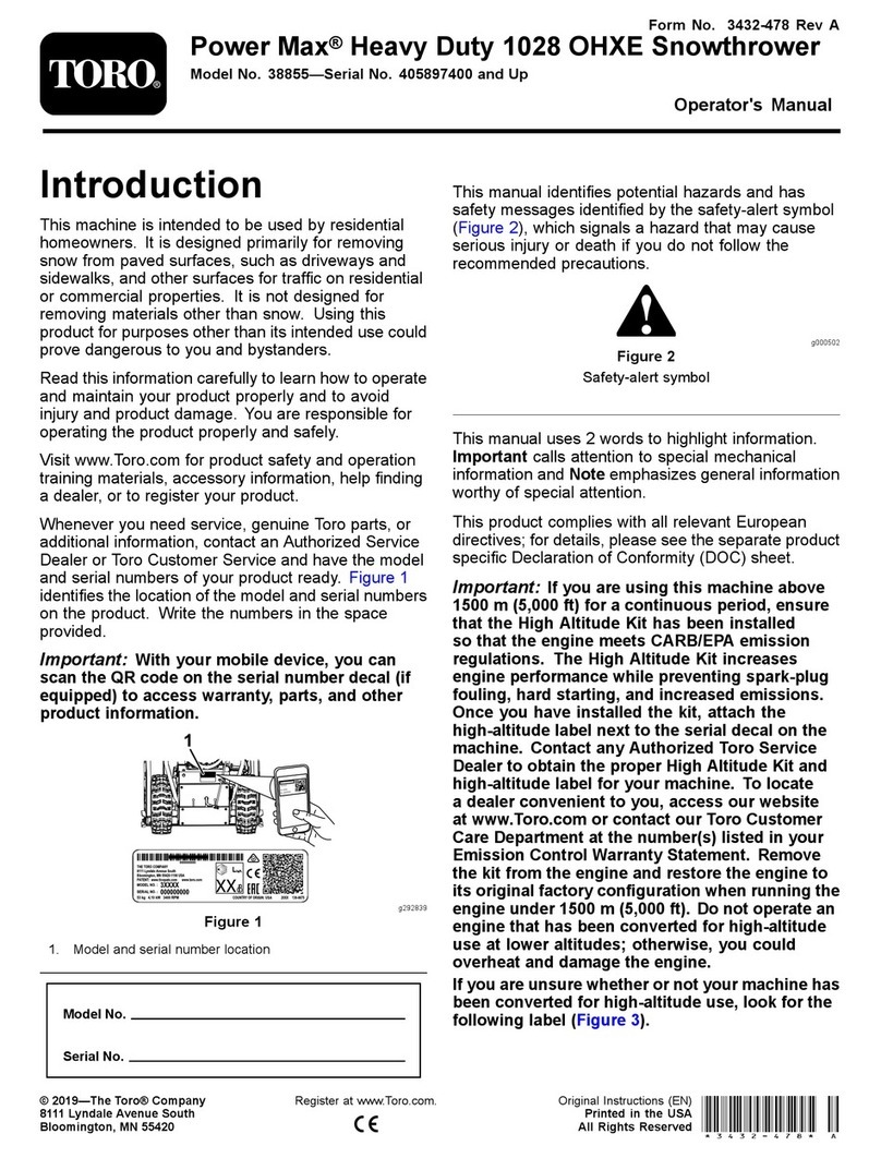 Toro power max 1028 User manual