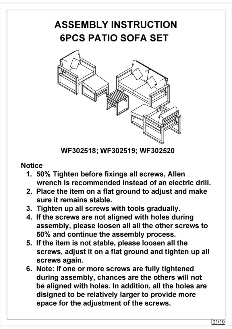 Modern WF302518 Assembly instruction Modern WF302518 Assembly instruction