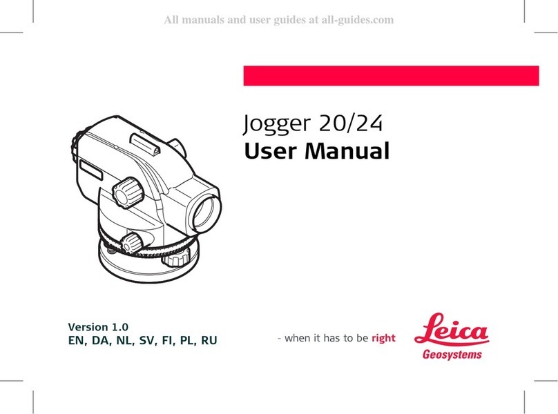 Leica Geosystems Jogger 20 user manual