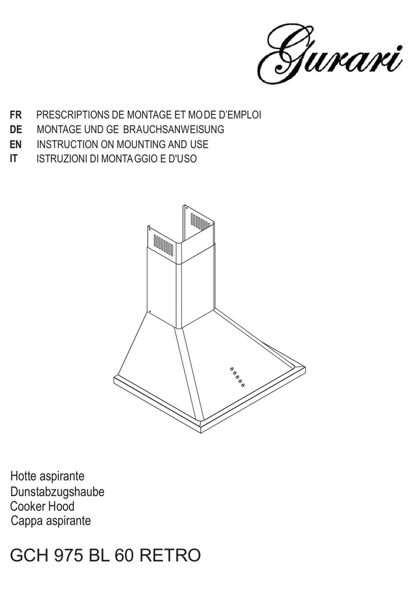 Gurari GCH 975 BL 60 RETRO Instruction on mounting and use