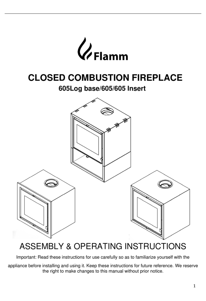 Flamm 605 Log base Assembly & operating instructions Flamm 605 Log base Assembly & operating instructions