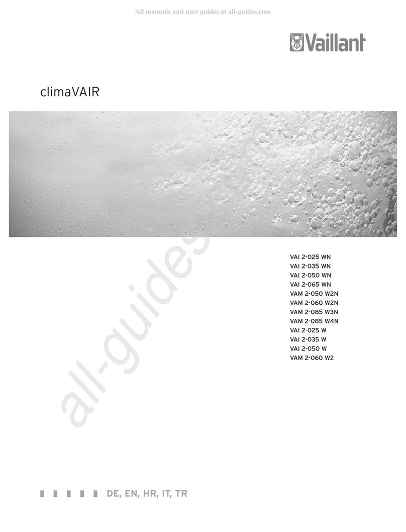 Vaillant climaVAIR VAI 2-025 WN Operation and Users Manual