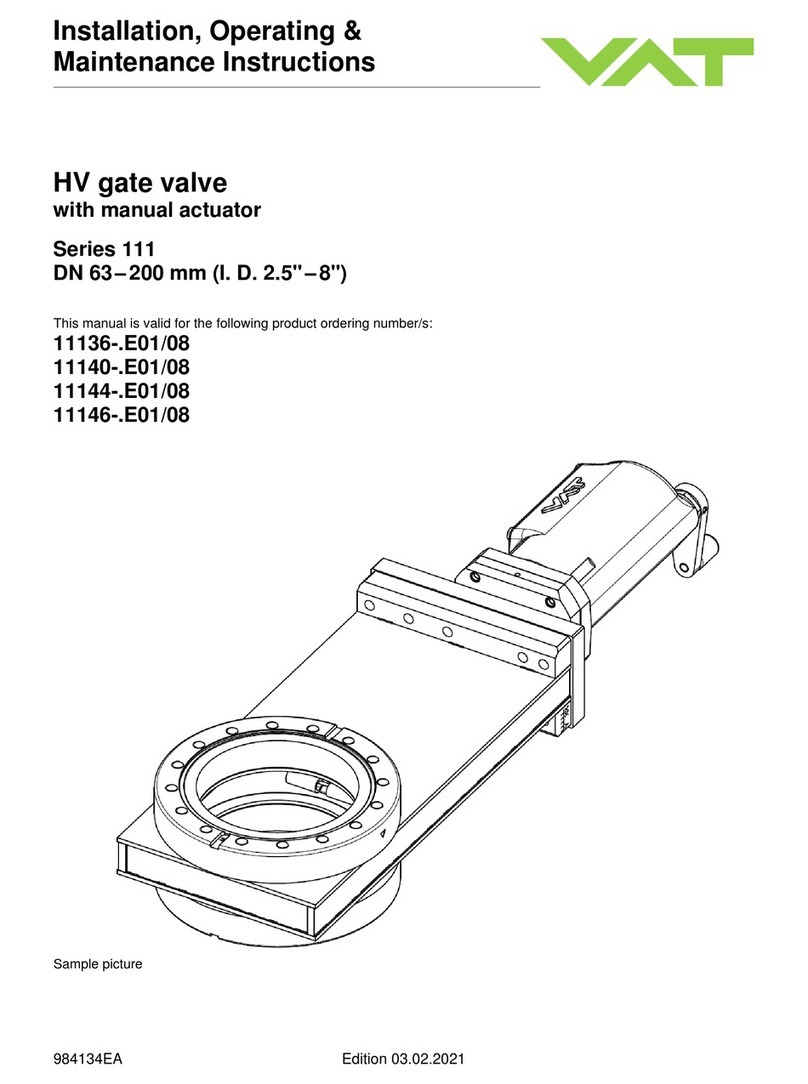 VAT 11136 E01/08 Series Assembly instructions