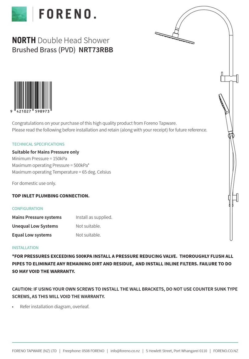 FORENO NORTH NRT73RBB installation instructions FORENO NORTH NRT73RBB installation instructions