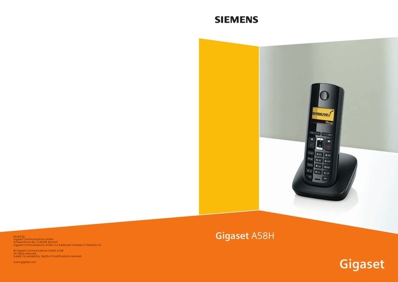 Siemens GIGASET A58H instructions