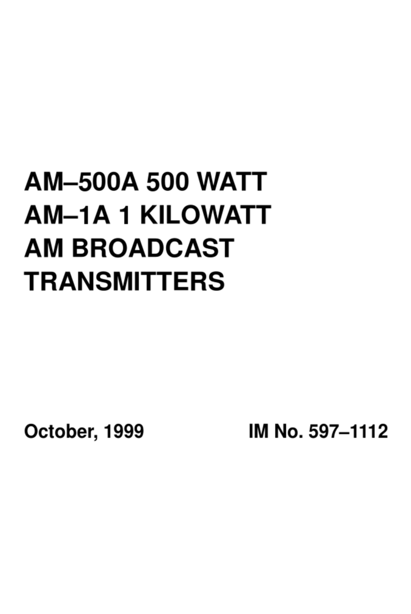 Broadcast Electronics AM-500A User manual