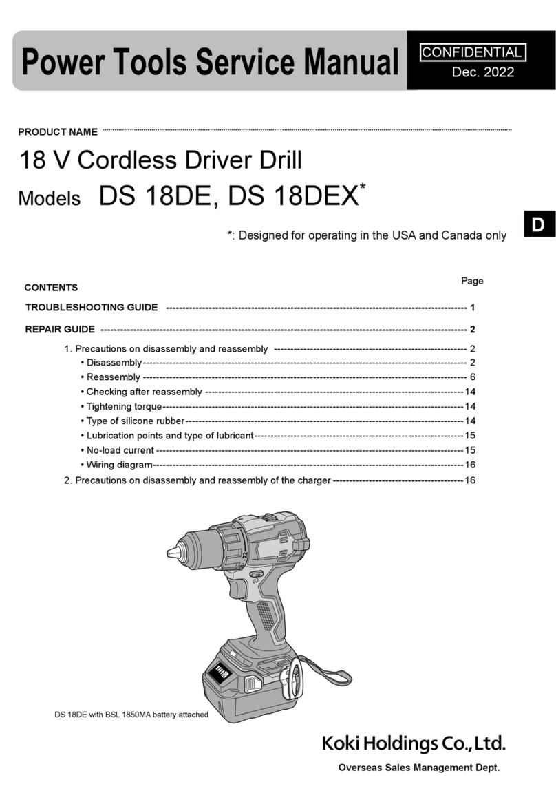 Koki Holdings DS 18DEX Series Service manual