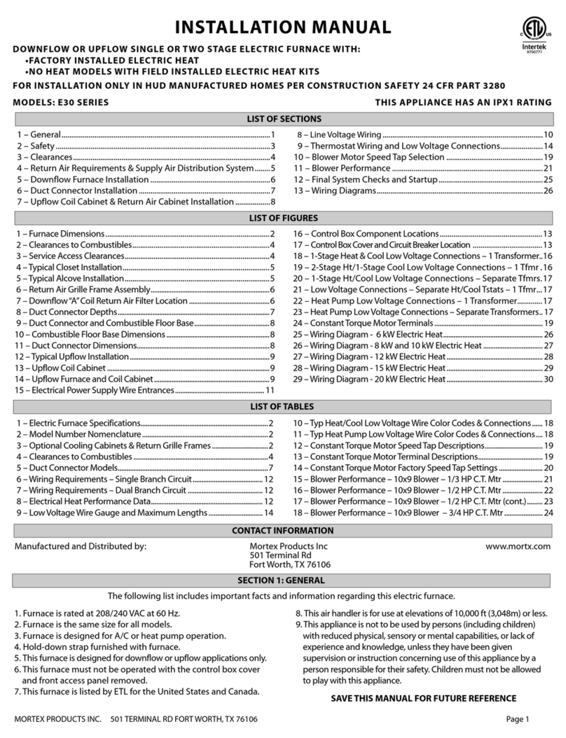 MORTEX E30 SERIES installation manual