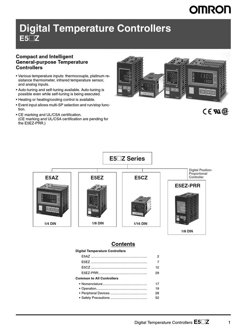 Omron E5 Z Series User manual Omron E5 Z Series User manual