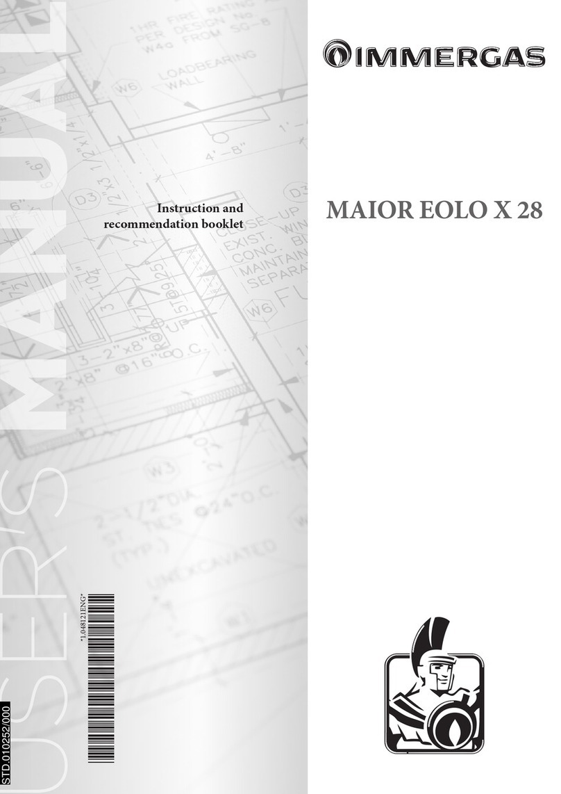Immergas MAIOR EOLO X 28 Instruction and recomendation booklet