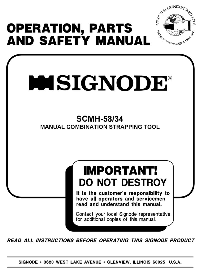 Signode SCMH-58 Instruction Manual
