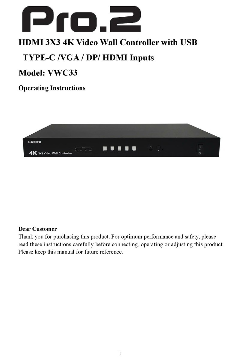 Pro2 VWC33 operating instructions