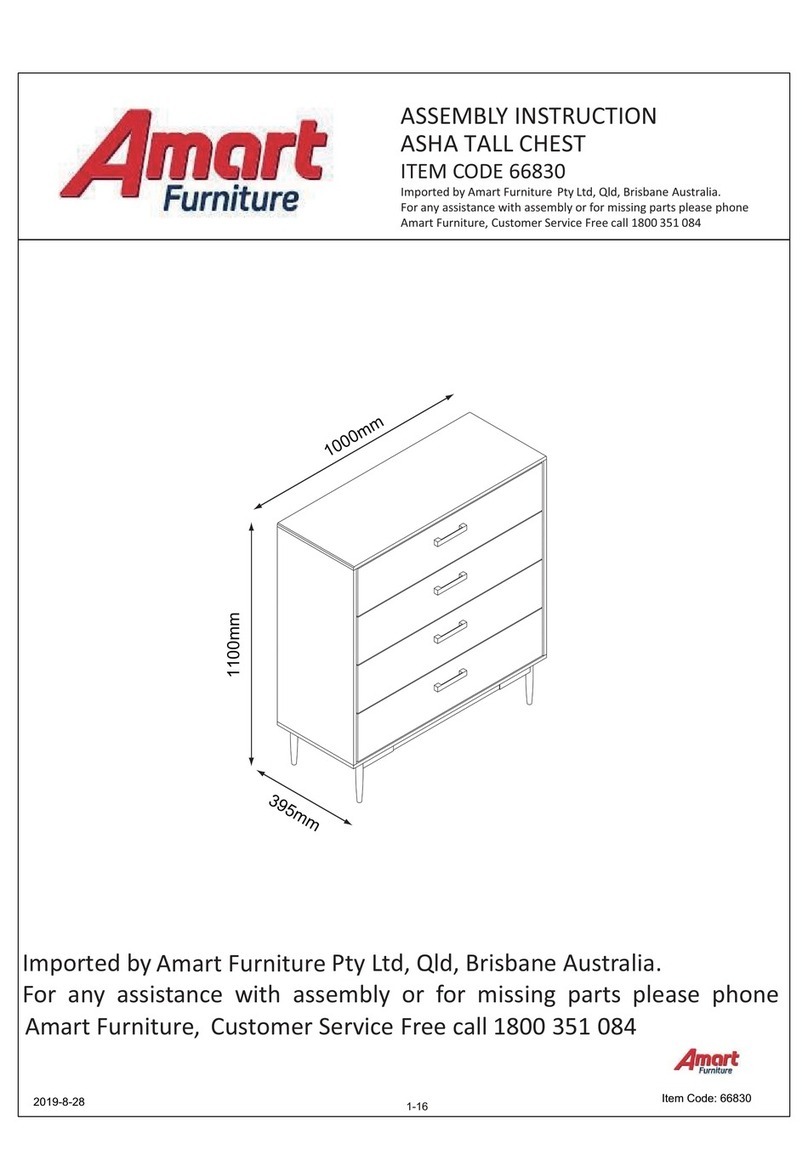 Amart Furniture ASHA 66830 Assembly instruction