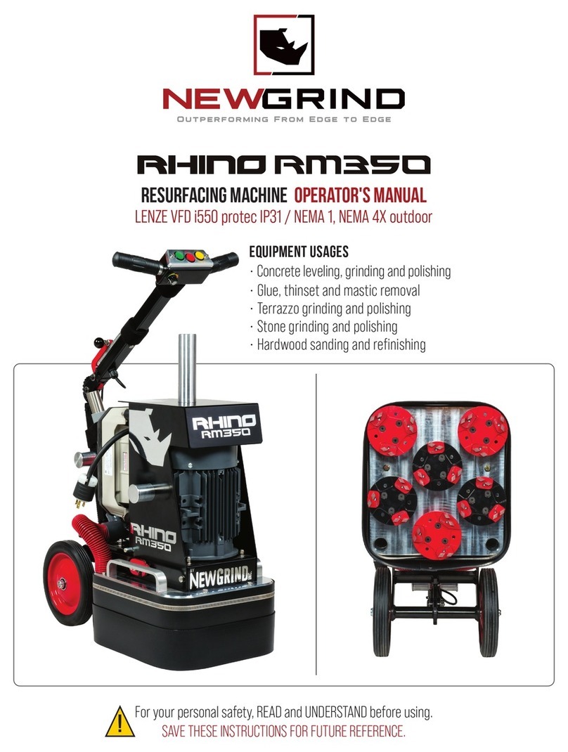 Newgrind RHINO RM350 Operator's manual