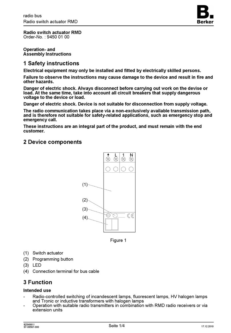 Berker 9450 01 00 Service manual