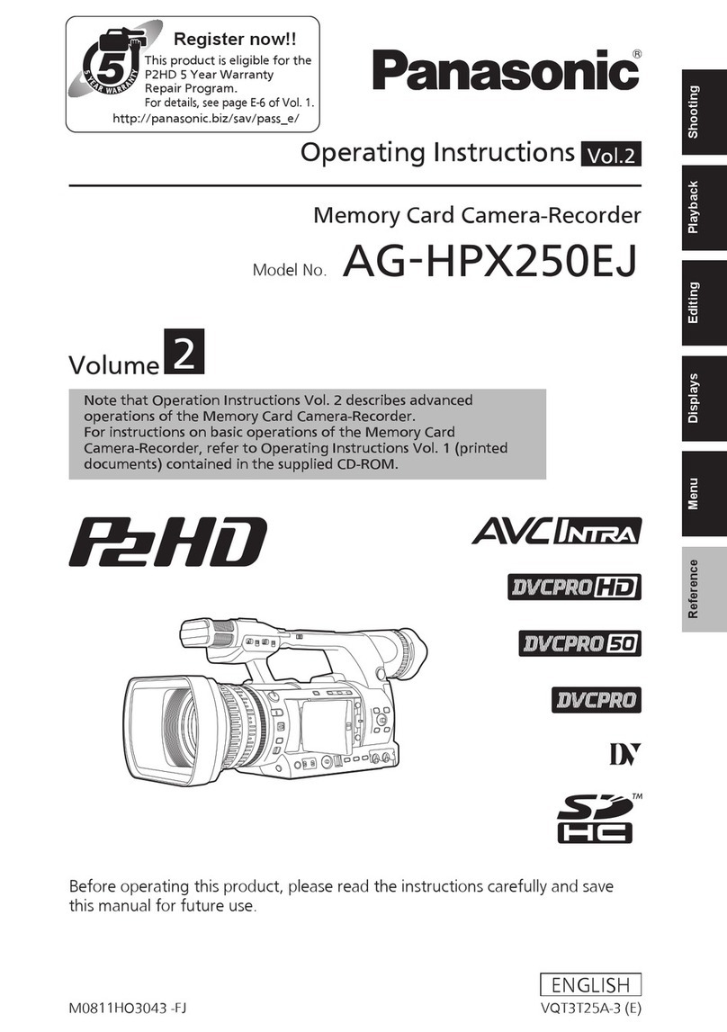 Panasonic P2HD AG-HPX250EJ User manual