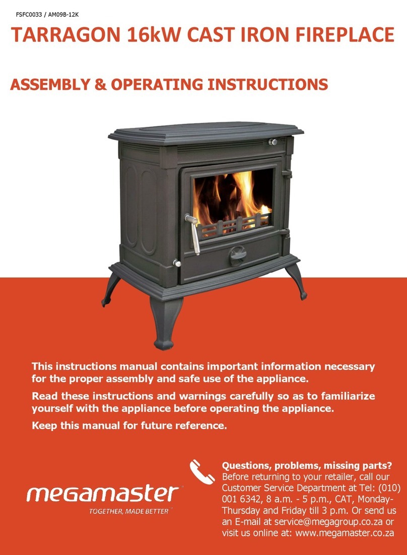 Megamaster TARRAGON Assembly & operating instructions Megamaster TARRAGON Assembly & operating instructions
