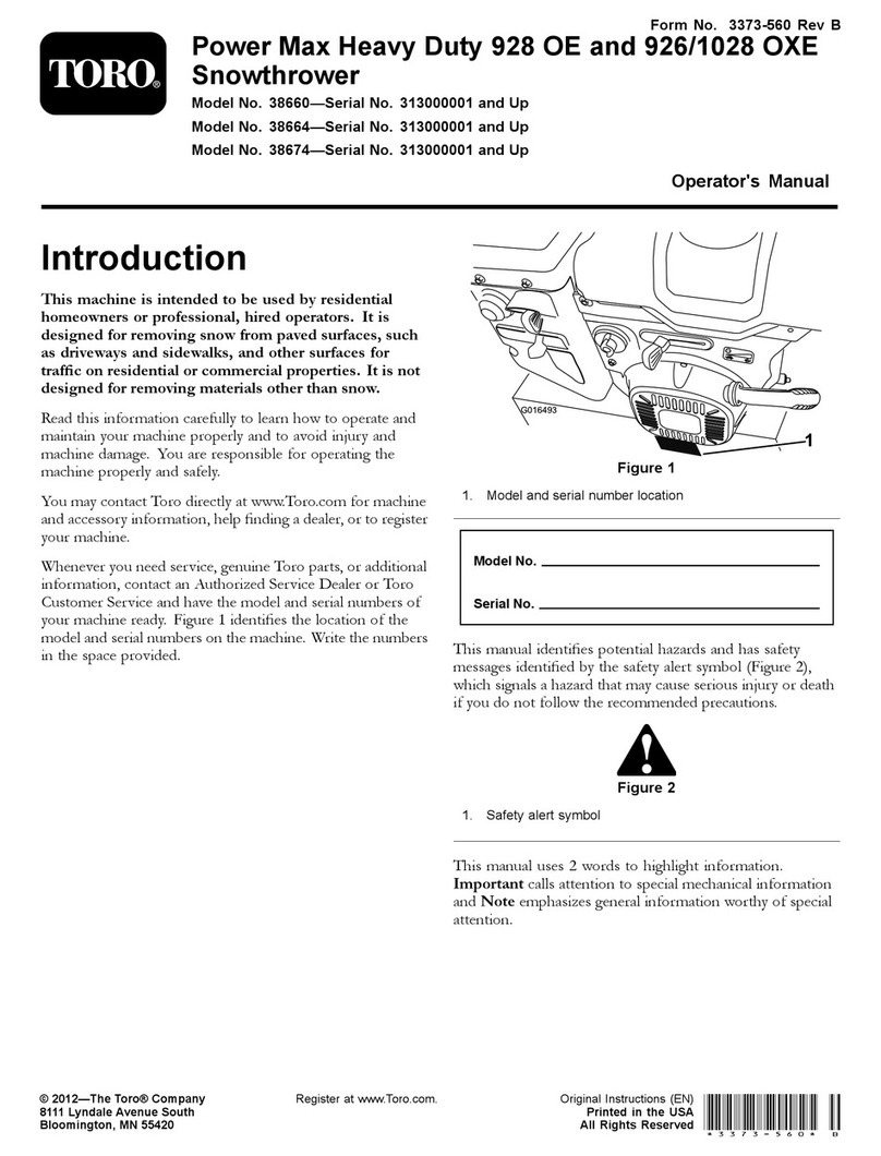 Toro Power Max Heavy Duty 928 OE User manual