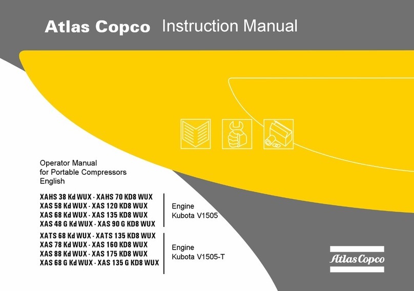 Atlas Copco XAHS 70 KD8 WUX instruction manual Atlas Copco XAHS 70 KD8 WUX instruction manual