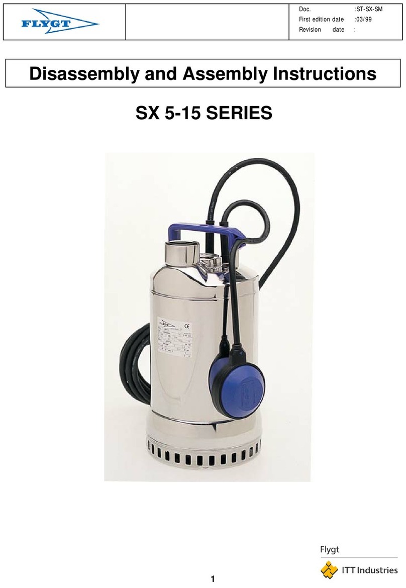 FLYGT SX 5-15 Series Disassembly and Assembly Instructions