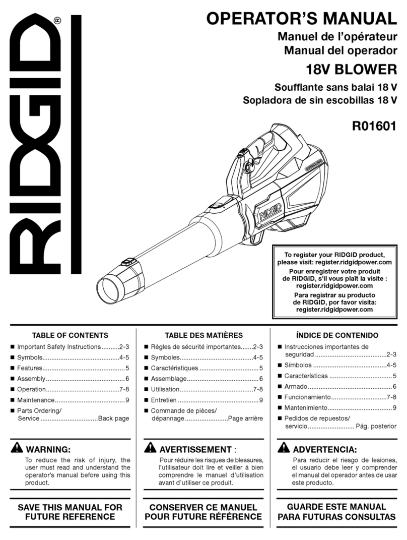 RIDGID R01601 User manual