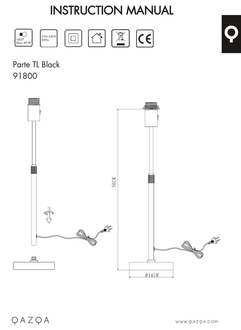 Qazqa Parte TL Black 91800 instruction manual