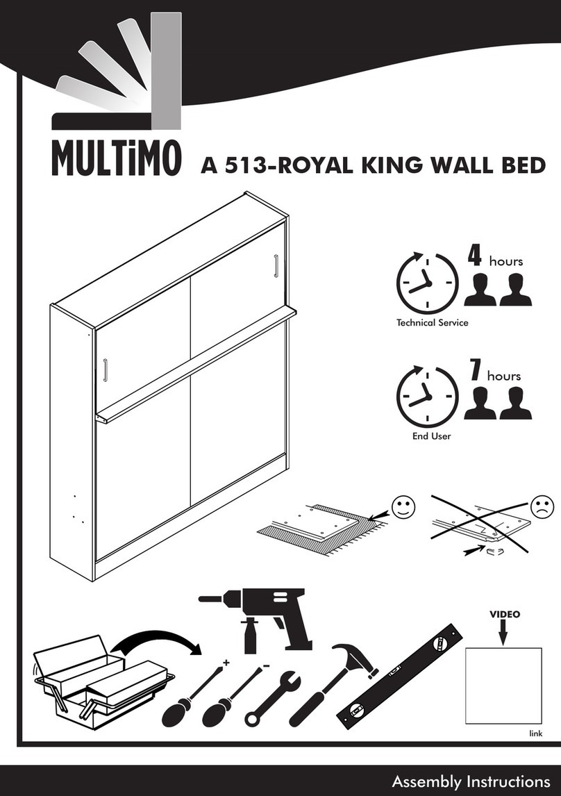 Multimo A 513-ROYAL KING WALL BED User manual