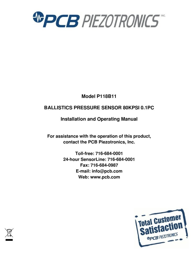 PCB Piezotronics P118B11 Installation and operating manual PCB Piezotronics P118B11 Installation and operating manual