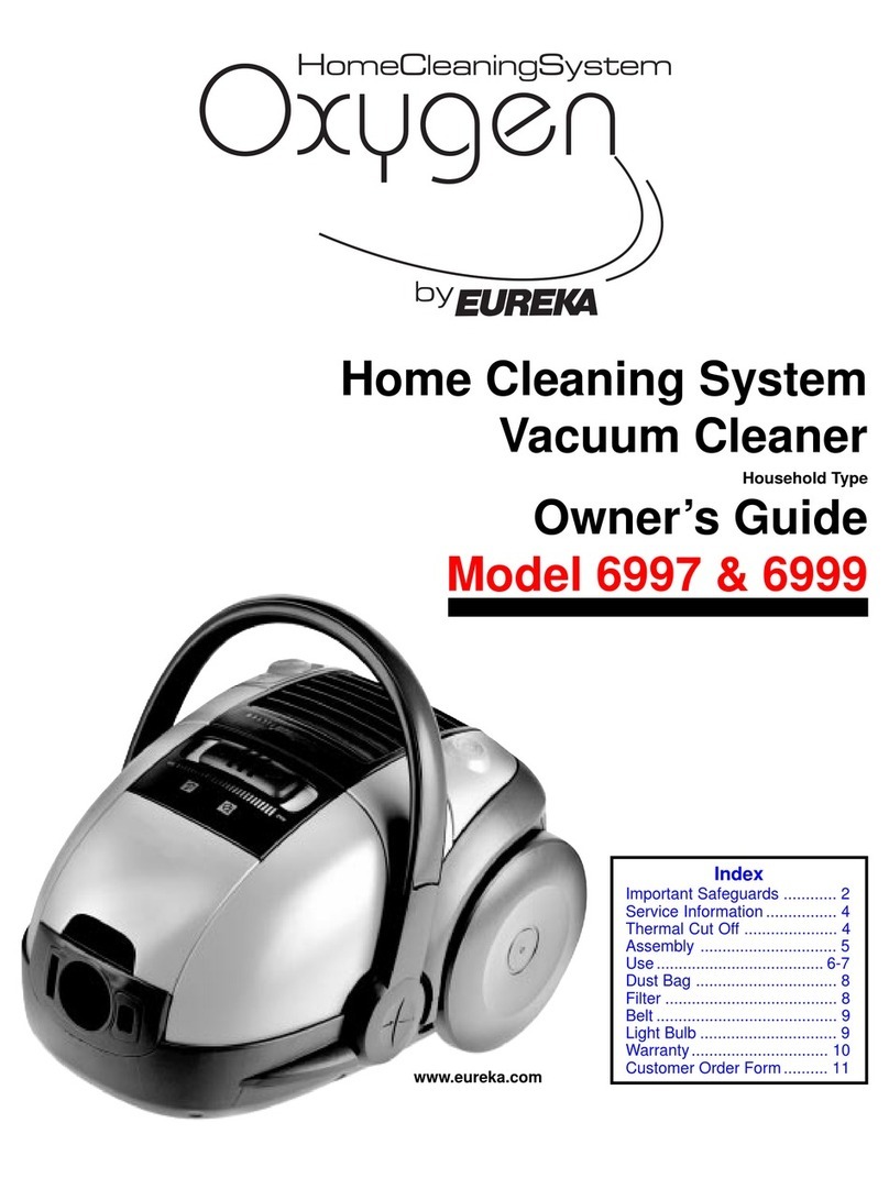 Eureka HomeCleaningSystem Oxygen 6997 User manual